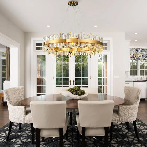 Modern Double-Layer Crystal Chandelier