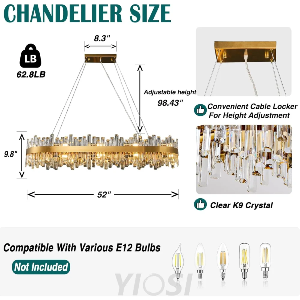 Modern Double-Layer Crystal Chandelier