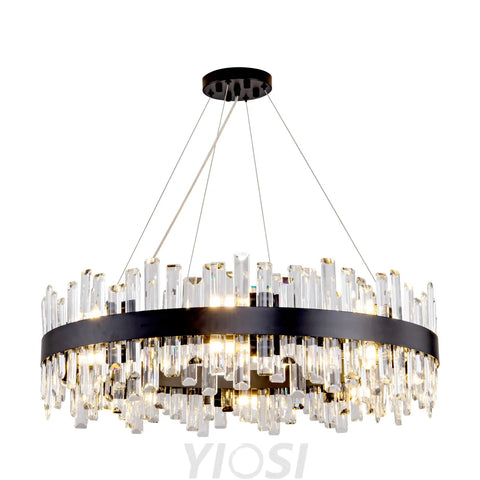 Modern Double Layer Crystal Chandelier