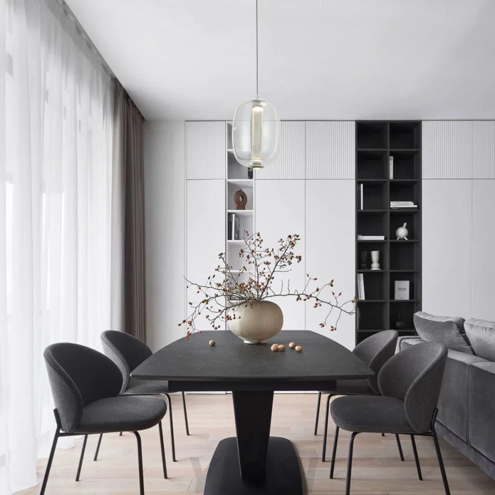 Modern Elliptical Glass Chandelier