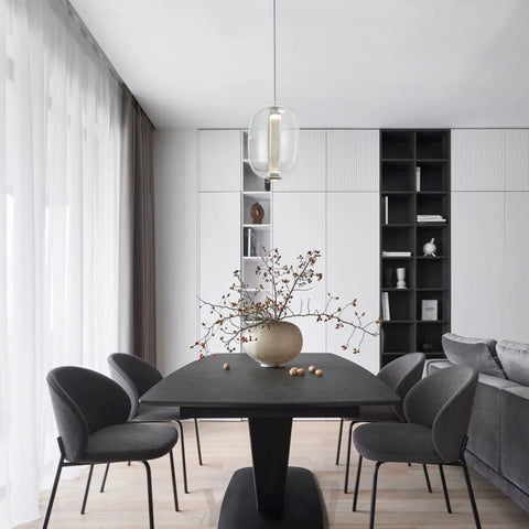 Modern Elliptical Glass Chandelier