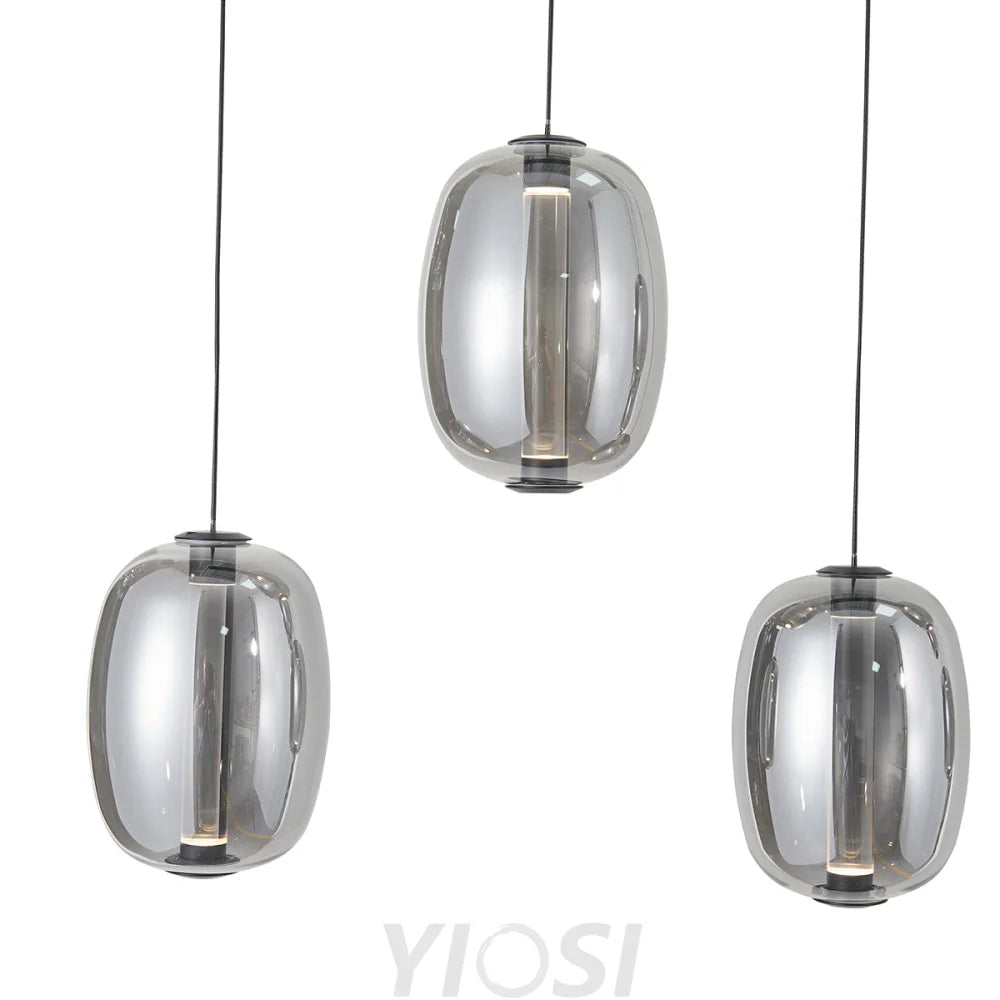 Modern Elliptical Glass Chandelier