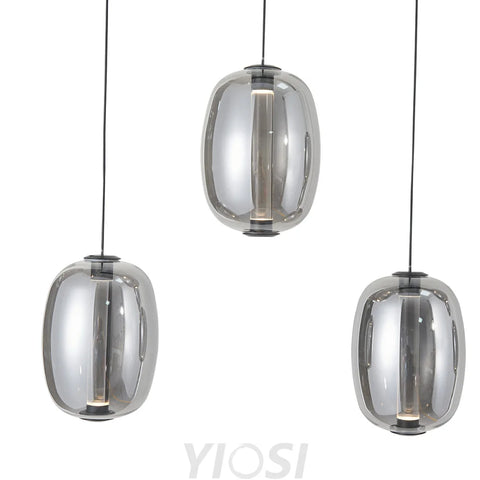 Modern Elliptical Glass Chandelier