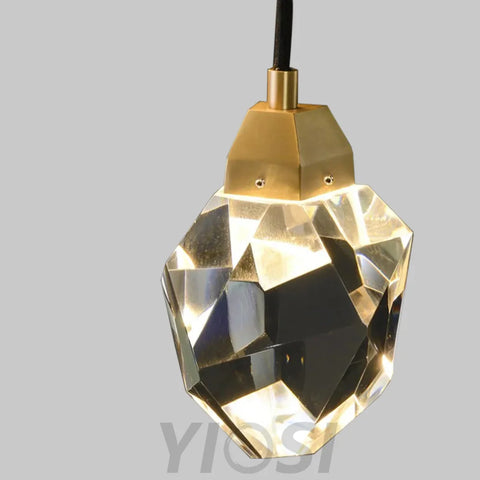 Modern Faceted Crystal Wall Sconce