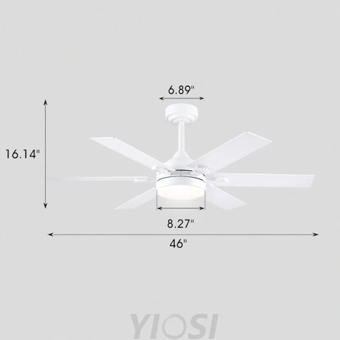 Modern Flush Mount Stainless Steel Ceiling Fan – Black or White Finish Chandelier