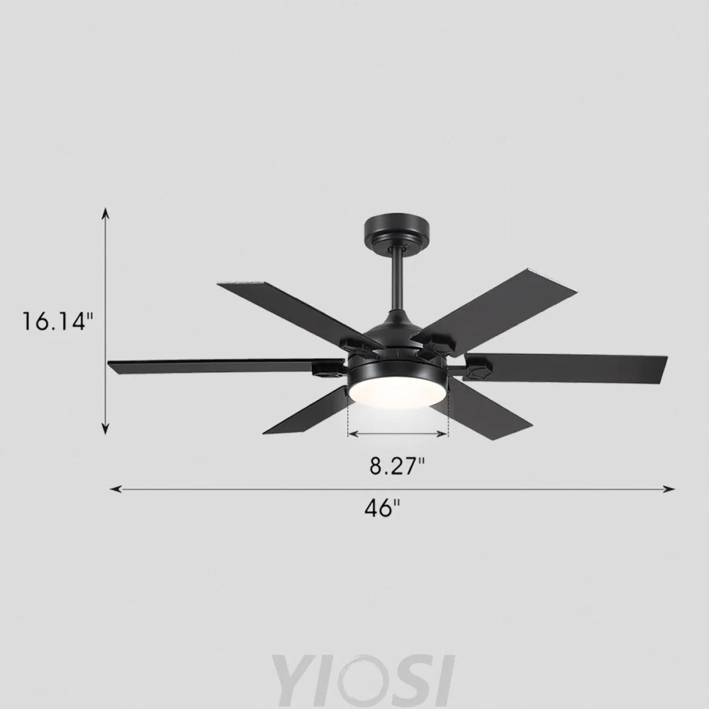 Modern Flush Mount Stainless Steel Ceiling Fan – Black or White Finish Chandelier