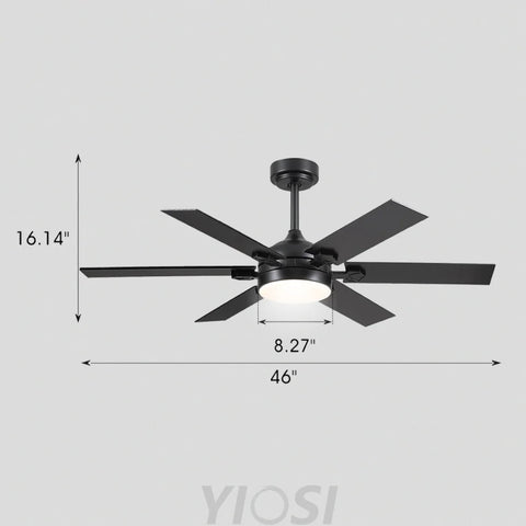 Modern Flush Mount Stainless Steel Ceiling Fan – Black or White Finish Chandelier