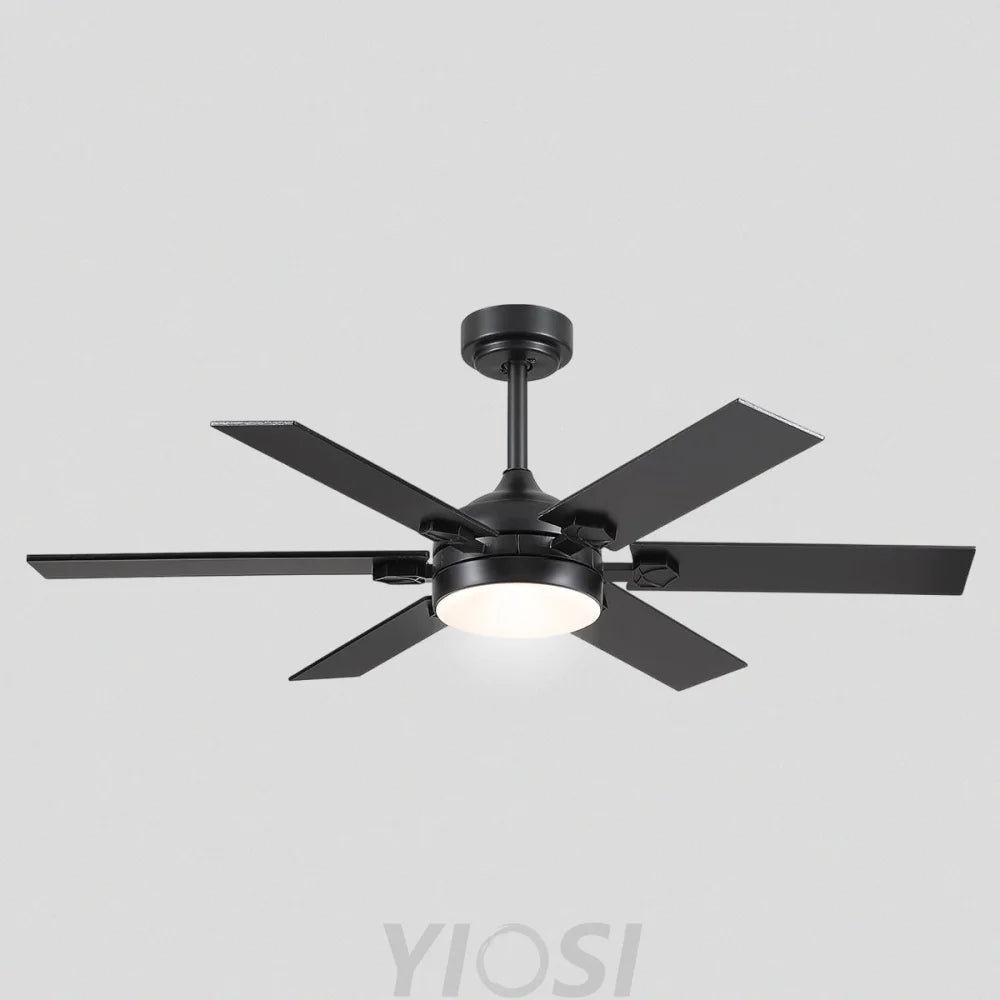 Modern Flush Mount Stainless Steel Ceiling Fan – Black or White Finish Black Chandelier