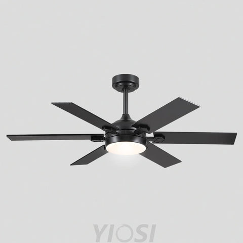 Modern Flush Mount Stainless Steel Ceiling Fan – Black or White Finish Black Chandelier