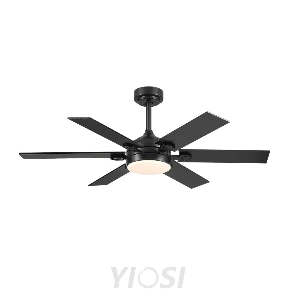 Modern Flush Mount Stainless Steel Ceiling Fan – Black or White Finish Chandelier