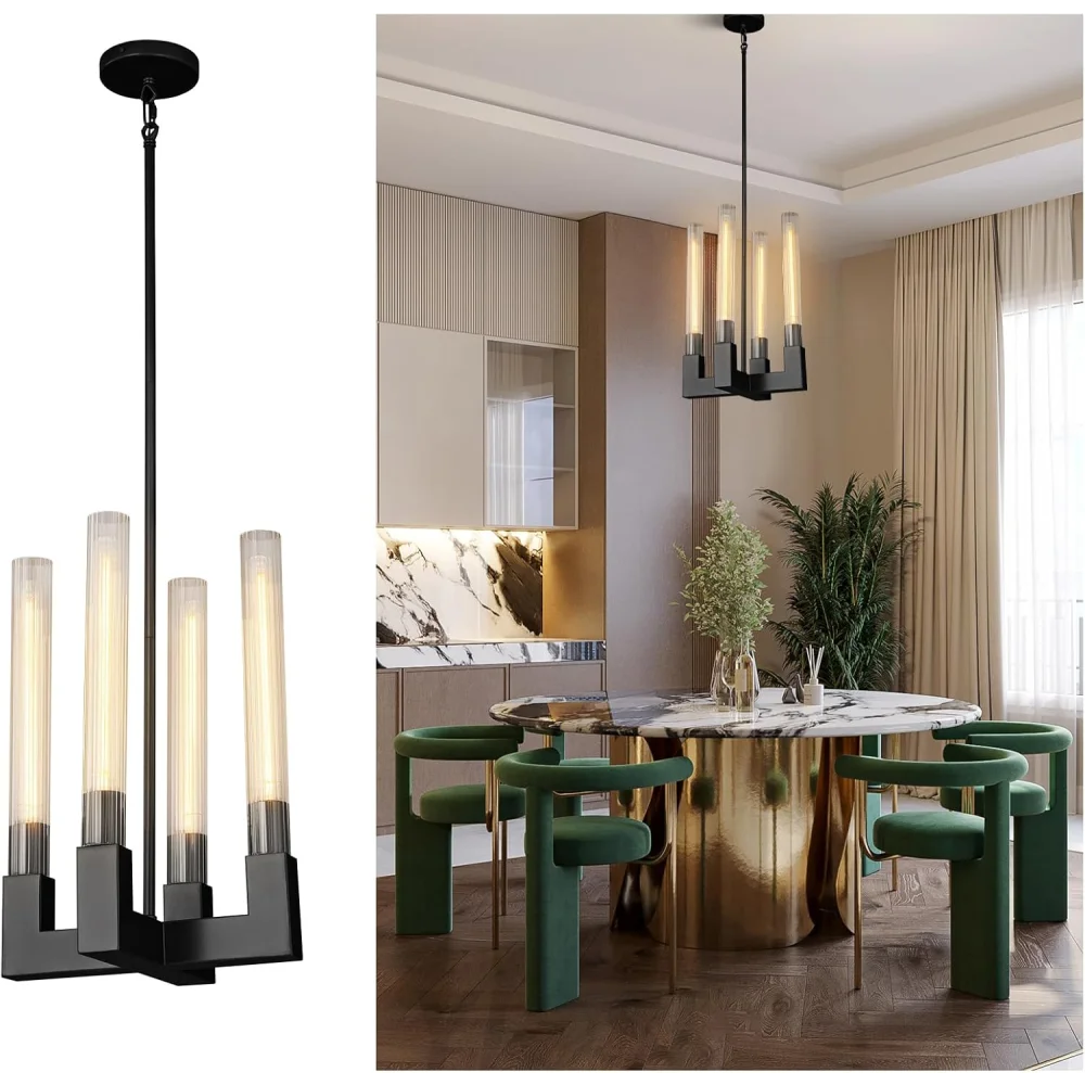 Modern glass tube chandelier