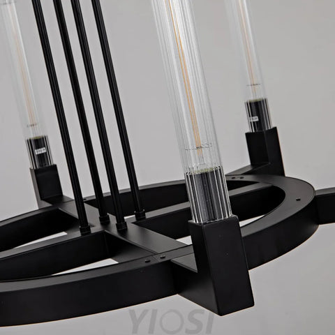 Modern glass tube chandelier