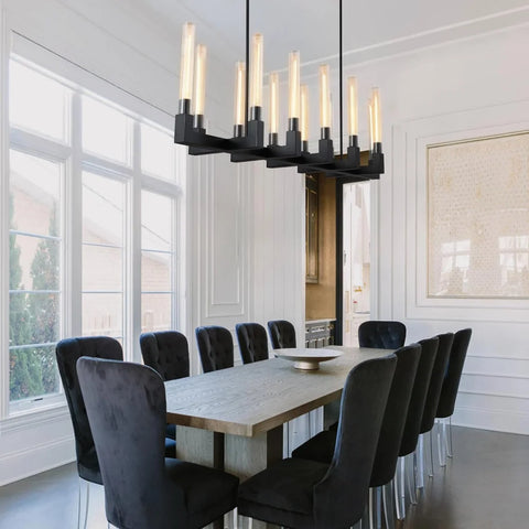 Modern glass tube chandelier