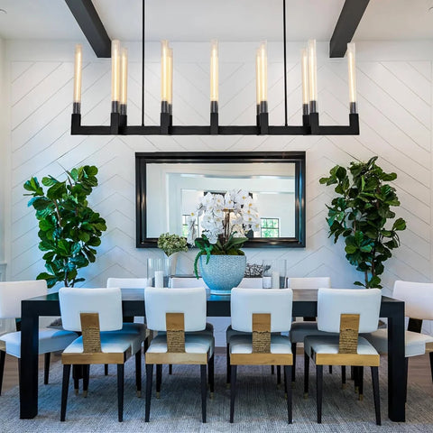 Modern glass tube chandelier