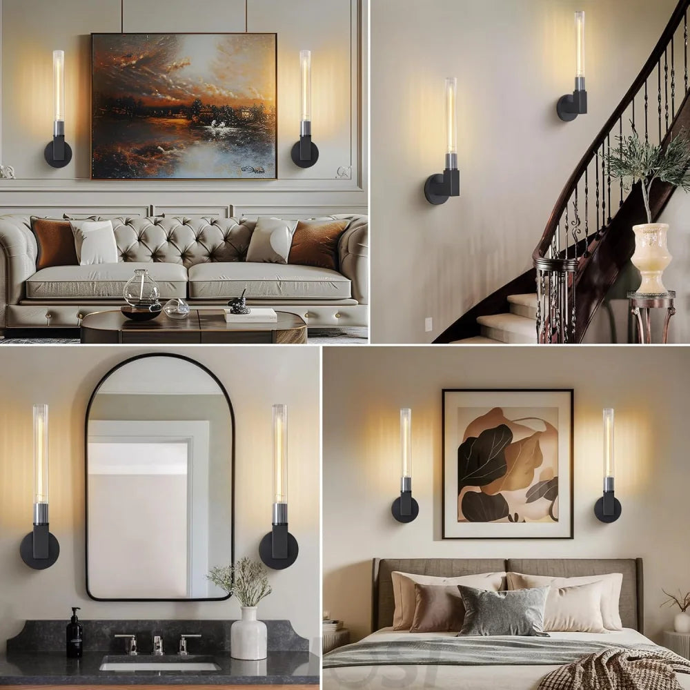Modern glass tube chandelier