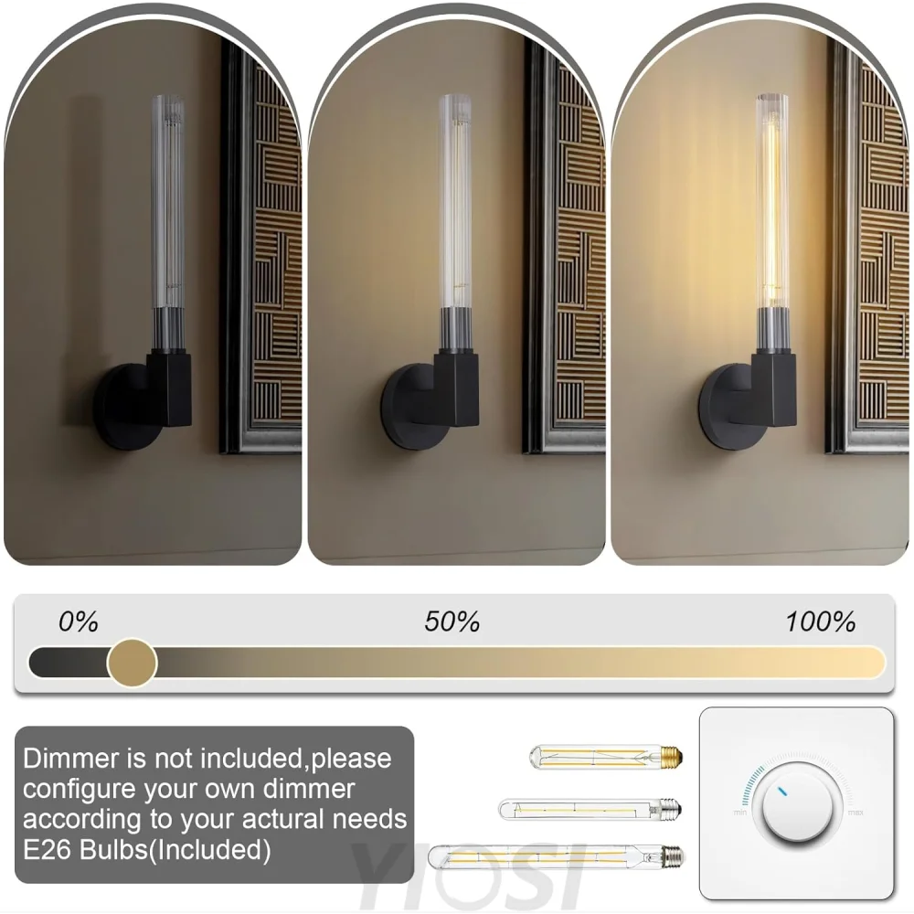 Modern glass tube chandelier