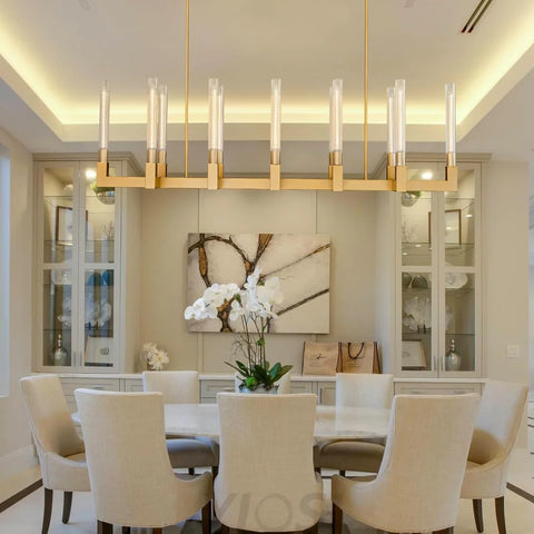 Modern glass tube chandelier