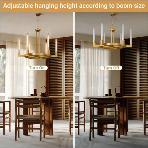 Modern glass tube chandelier
