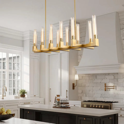 Modern glass tube chandelier