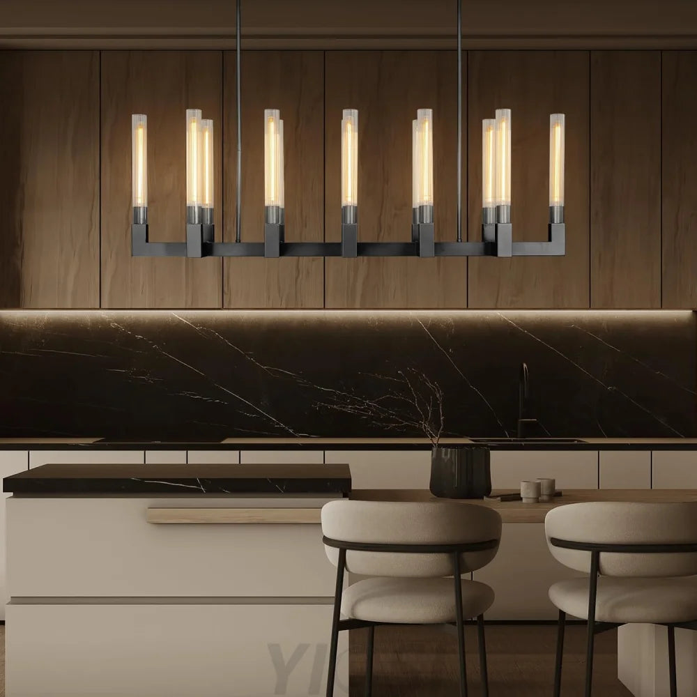 Modern glass tube chandelier