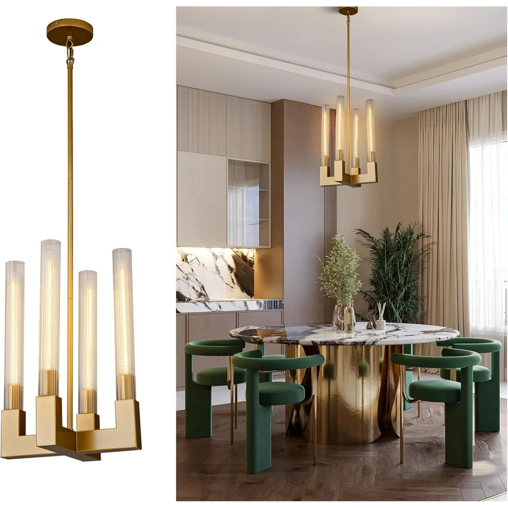 Modern glass tube chandelier