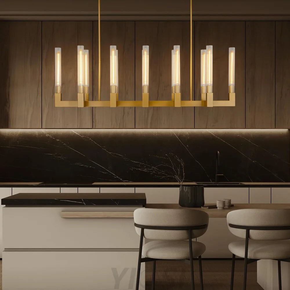 Modern glass tube chandelier