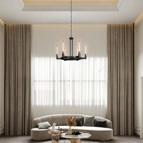 Modern glass tube chandelier