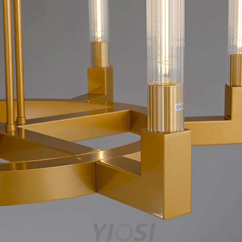 Modern glass tube chandelier