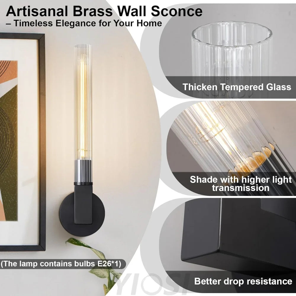Modern glass tube chandelier