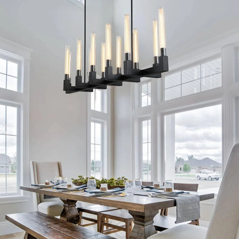 Modern glass tube chandelier