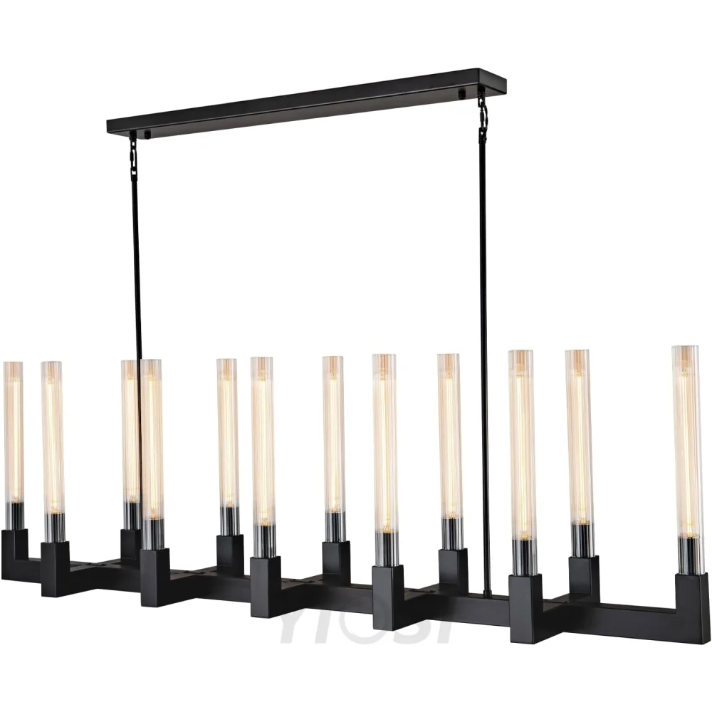 Modern glass tube chandelier
