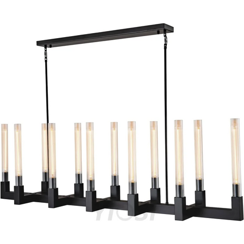 Modern glass tube chandelier