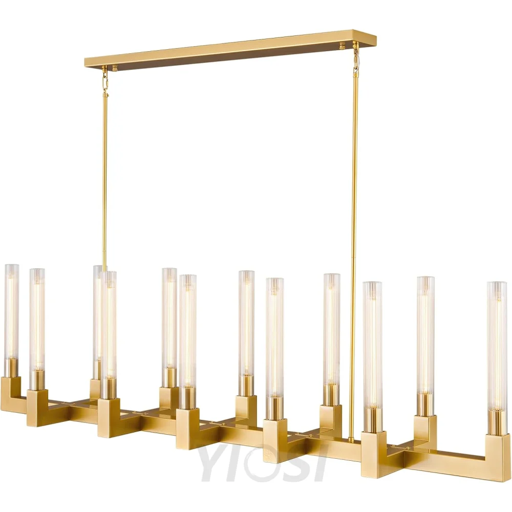 Modern glass tube chandelier