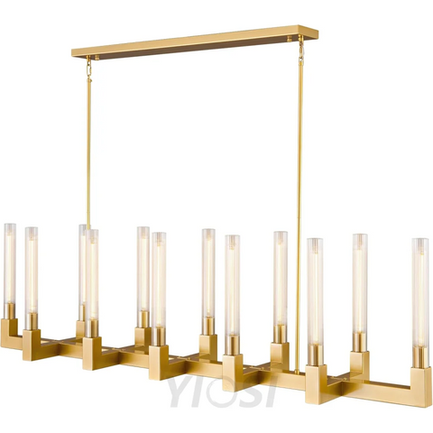 Modern glass tube chandelier