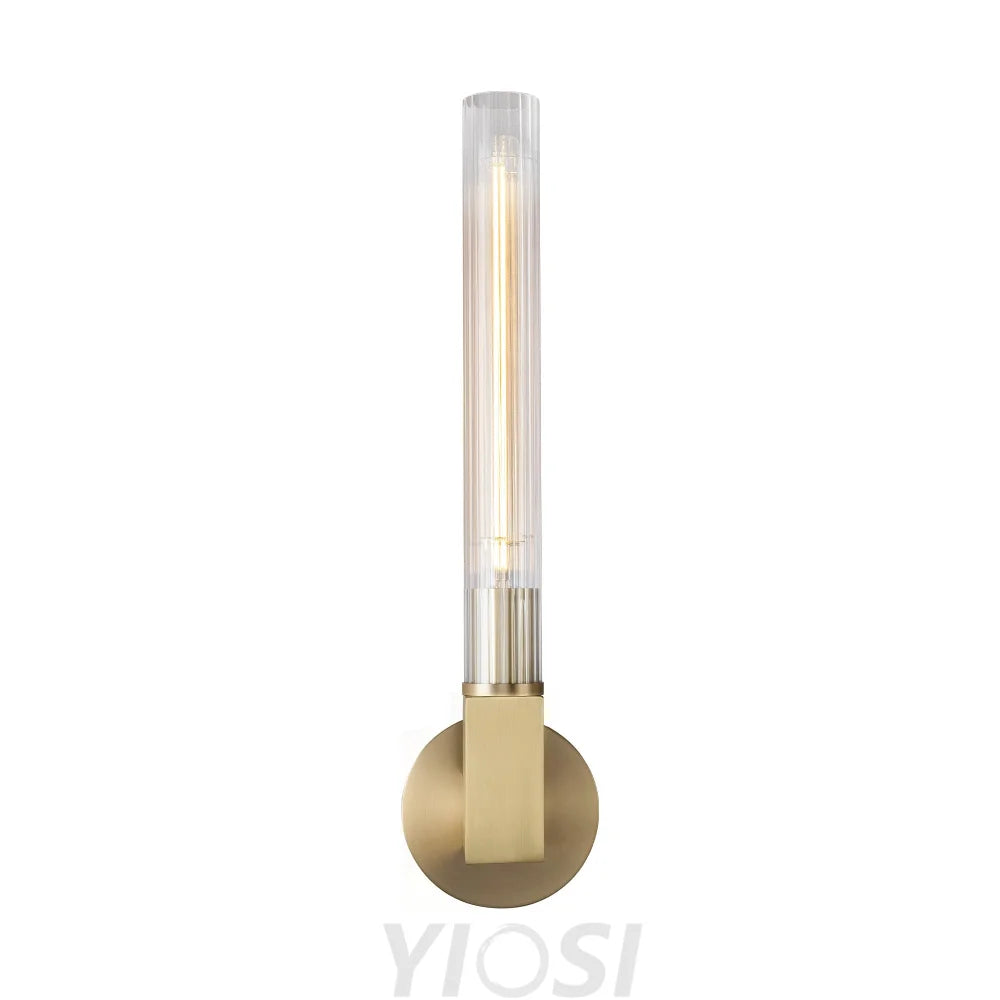 Modern glass tube chandelier Glod / W19’’