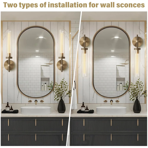 Modern glass tube wall lamp