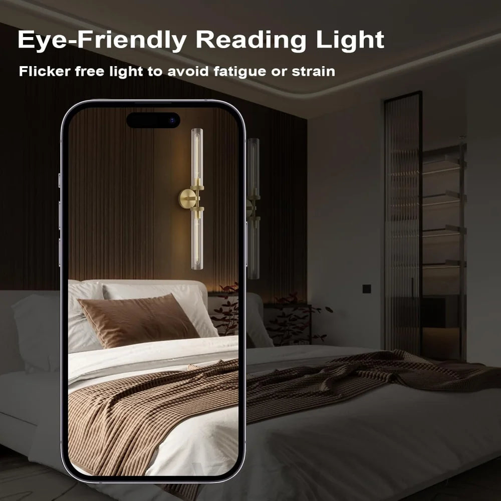 Modern glass tube wall lamp
