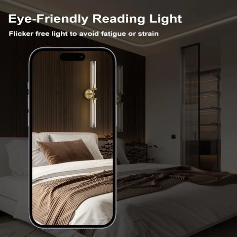 Modern glass tube wall lamp