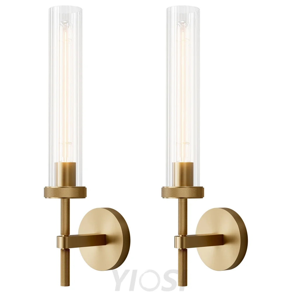 Modern glass tube wall lamp