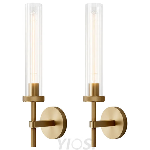 Modern glass tube wall lamp