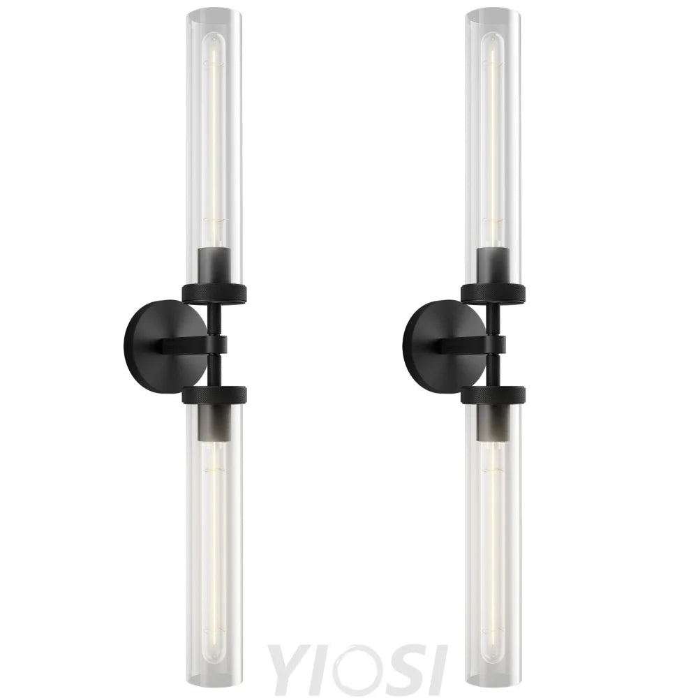 Modern glass tube wall lamp