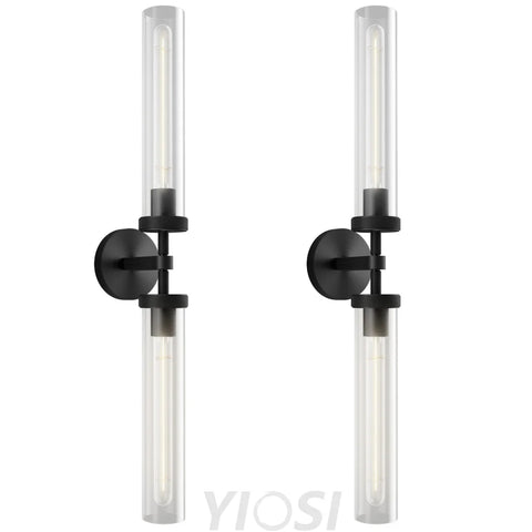 Modern glass tube wall lamp