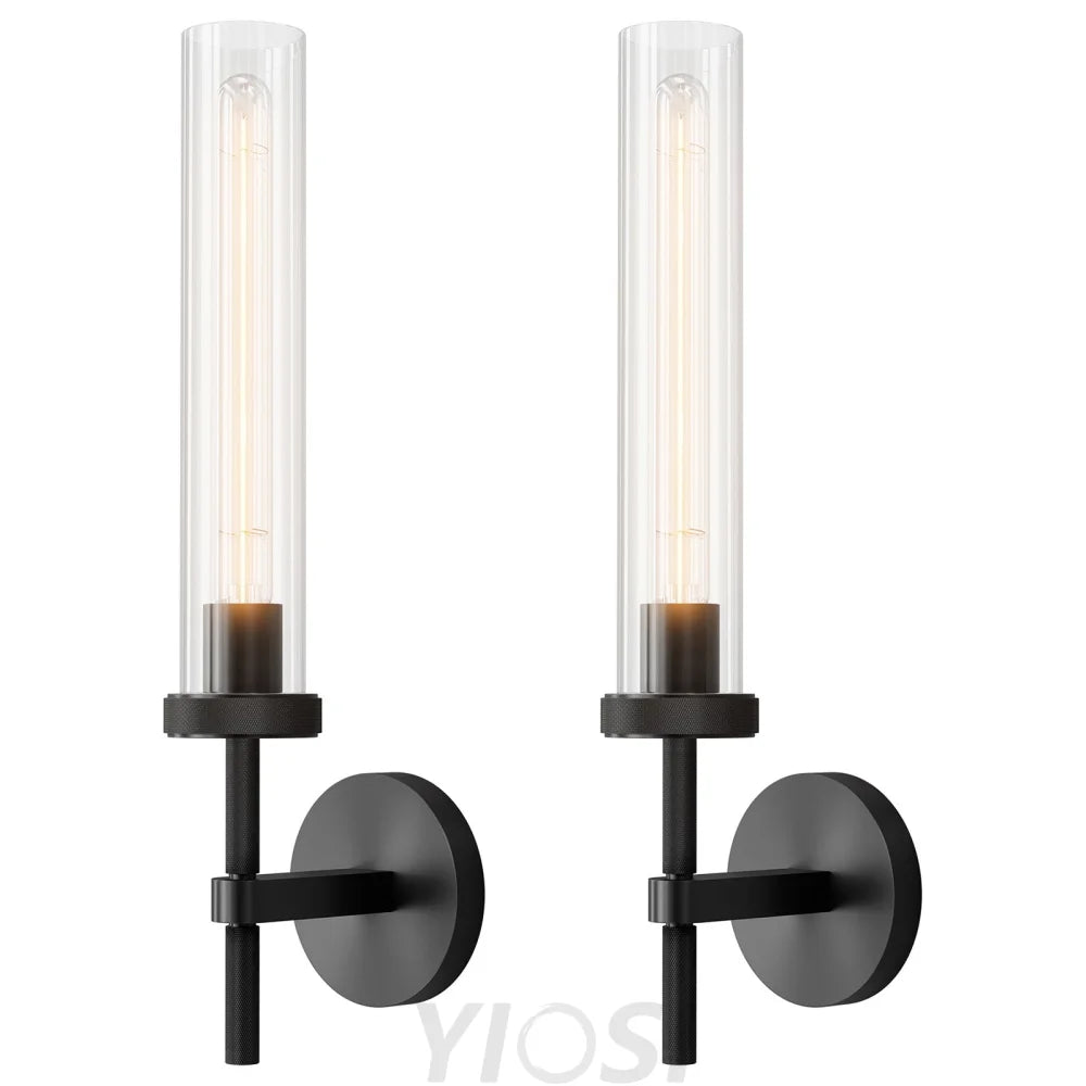 Modern glass tube wall lamp