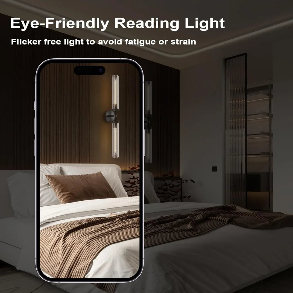 Modern glass tube wall lamp