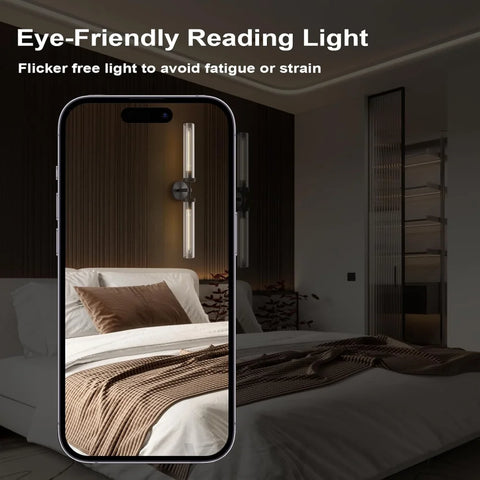 Modern glass tube wall lamp