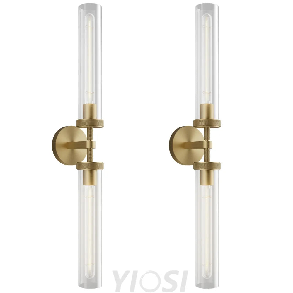 Modern glass tube wall lamp