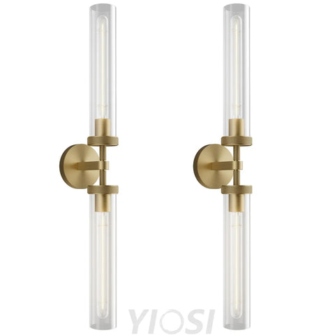 Modern glass tube wall lamp
