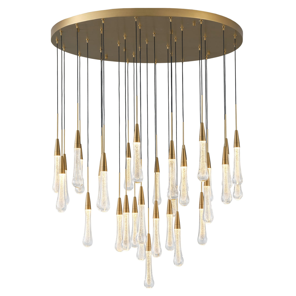 Modern Golden Raindrop Chandelier