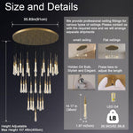 Modern Golden Raindrop Chandelier