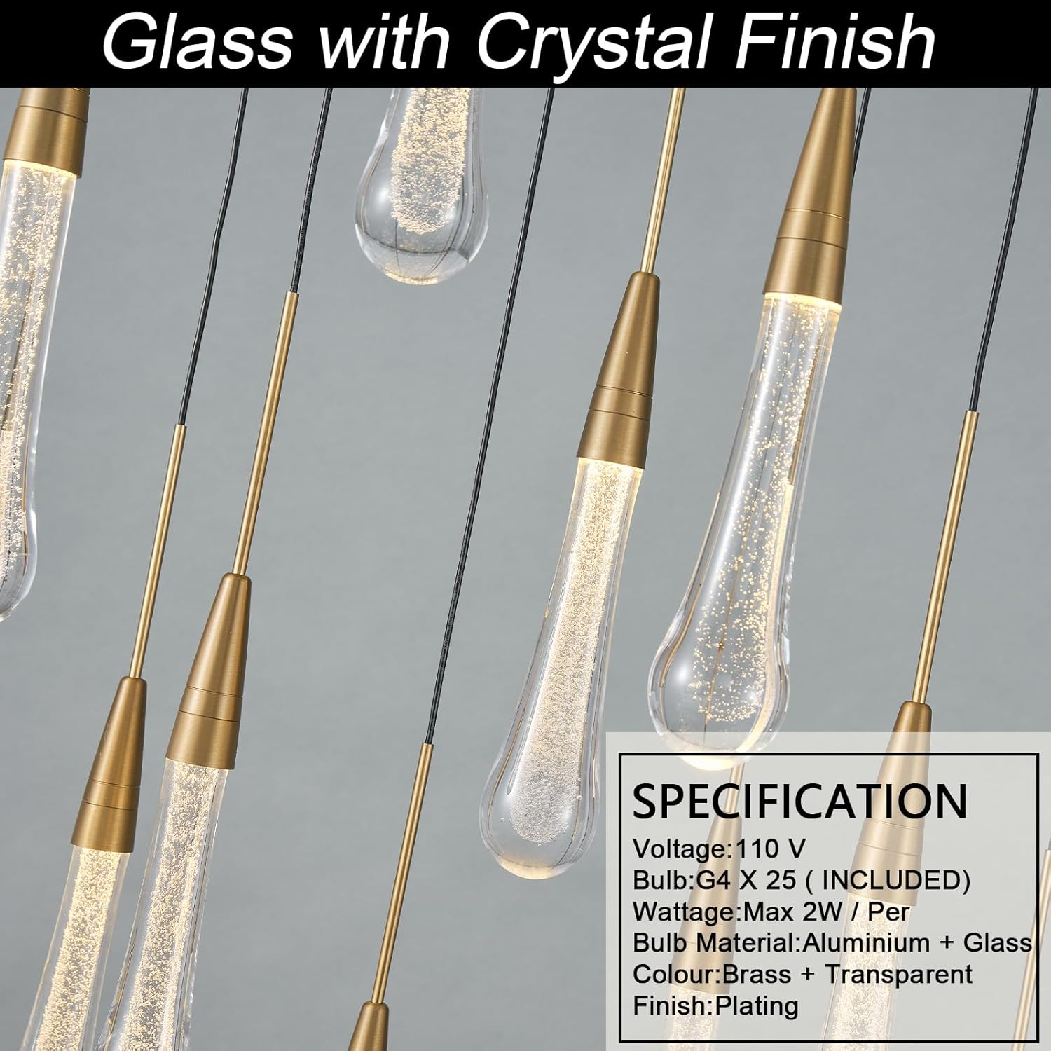 Modern Golden Raindrop Chandelier